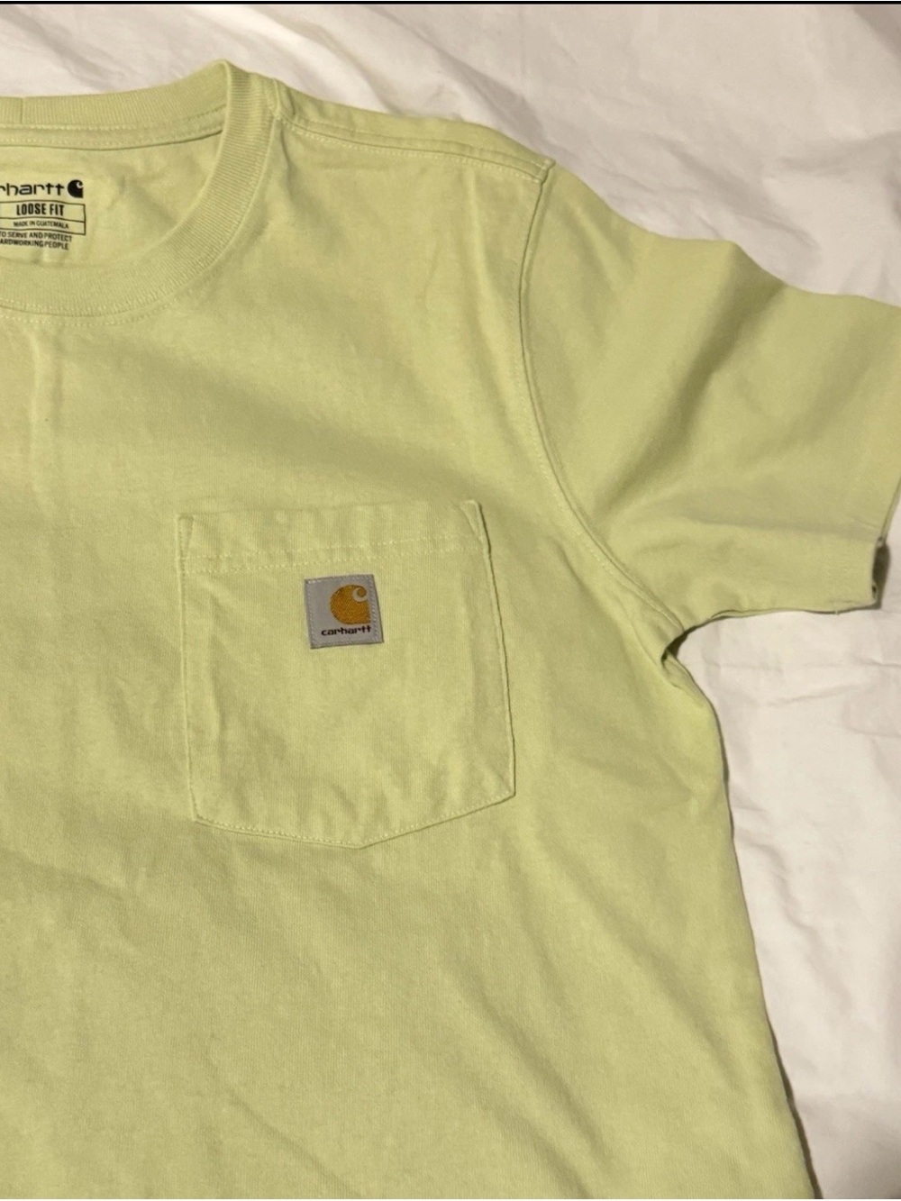 Carhartt Mens Work Pocket Tee Shirt Green / Red Loose Fit Lot of 2 Size Small - Picture 8 of 9